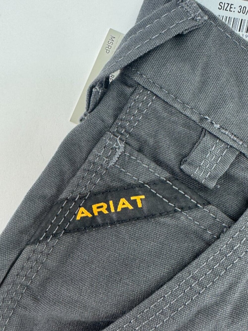 Ariat M7 Slim Straight Pants Double Front Durastretch Gray Work Jeans NWT 30x32 - Picture 2 of 11